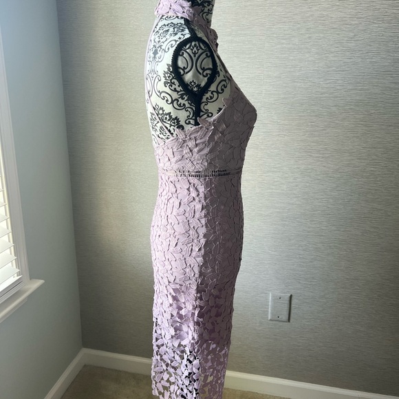Bardot Gemma Halter Lace Sheath Dress, Orchid, XS - Picture 6 of 9